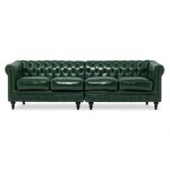 VINCENT ヴィンセント 4人掛けソファ グリーン 合皮 VC4P91K