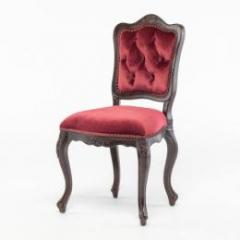 ダイニングチェア　デスクチェア　ブラウンxレッド　布地 6085-5F41B