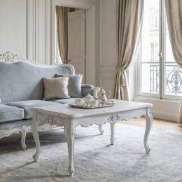 シンフォニー コーヒーテーブル ソファーテーブル アンティークグレー 木製 E2024-N-72
