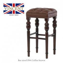 ヴィンセント バースツール カウンターチェア コーヒーブラウン 合皮 9006-B-5P94B　
