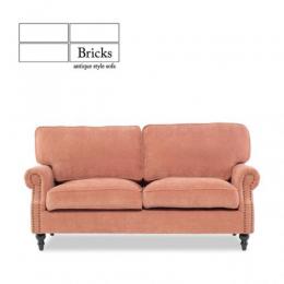 ブリックス 2.5人掛けソファ コンパクトソファ サーモンピンク 布地 VE2F263K