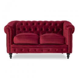 VINCENT ヴィンセント 2人掛けソファ レッド 布地 VC2F280K