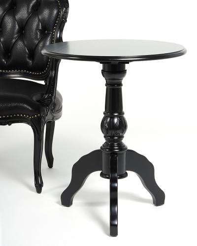 サイドテーブル ラウンドテーブル ブラック VTA4032-8 | アンティーク