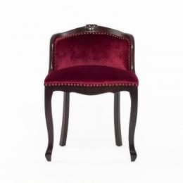 ロココ調 ドレッシングチェア バニティスツール レッドベルベット 布地 E6090-N-5F280