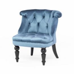 RAMSGATE(ラムズゲイト) 1人掛けソファ　ブルーベルベット 黒脚 TRM1F92K