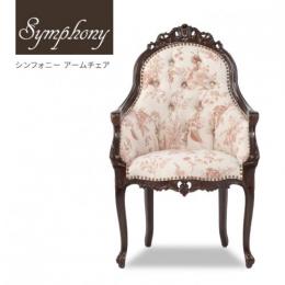 シンフォニー アームチェア 椅子 猫脚 ブラウンxトワレ 6093-N-5F269B
