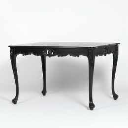 ダイニングテーブル　1.2M　ブラック　猫脚　VTA4235-1.2-8